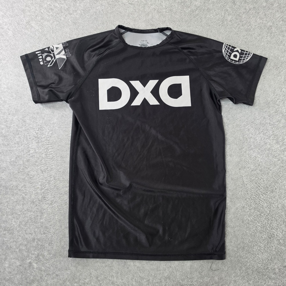 Day By Day Jiu Jitsu DXD Rash Guard Mens Small Black Short Sleeve BJJ MMA Shirt